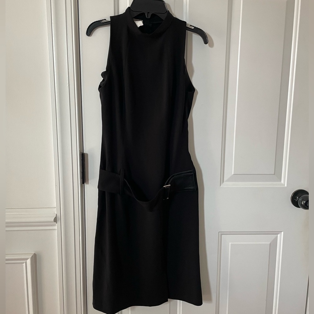 MANIGANCE Paris Black Sleeveless Belted Dress – Size 36 - Picture 3 of 5